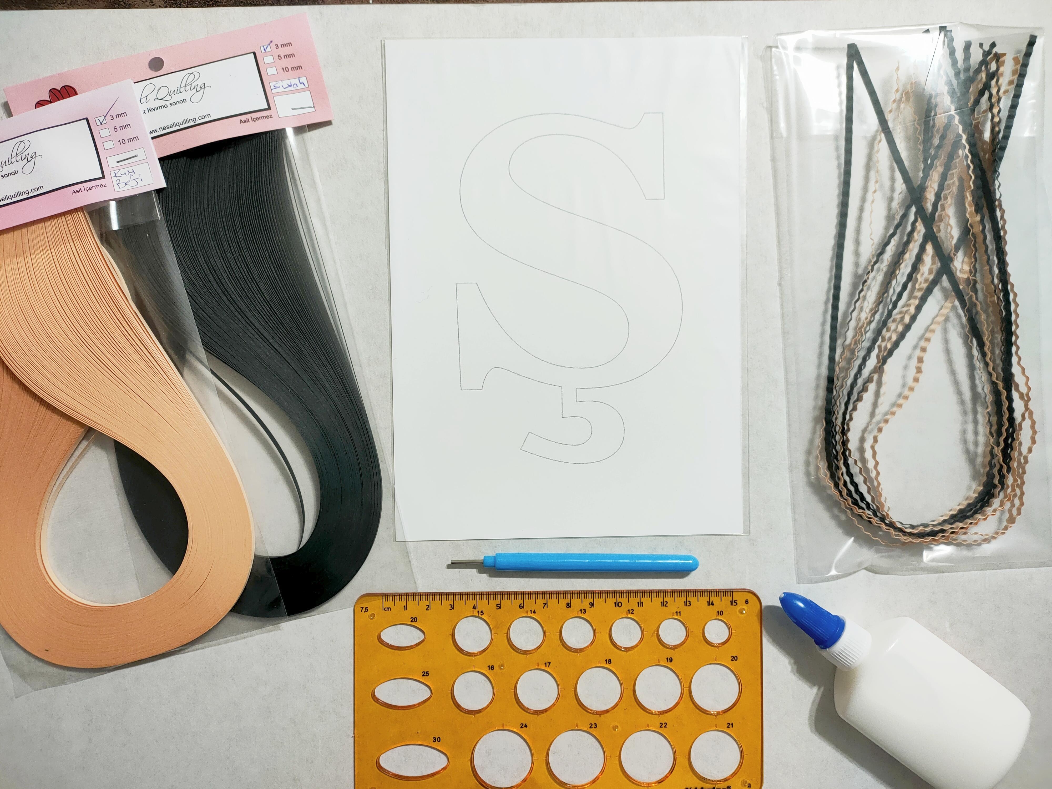 Quilling Ş Harfi VİDEOLU Başlangıç Kiti