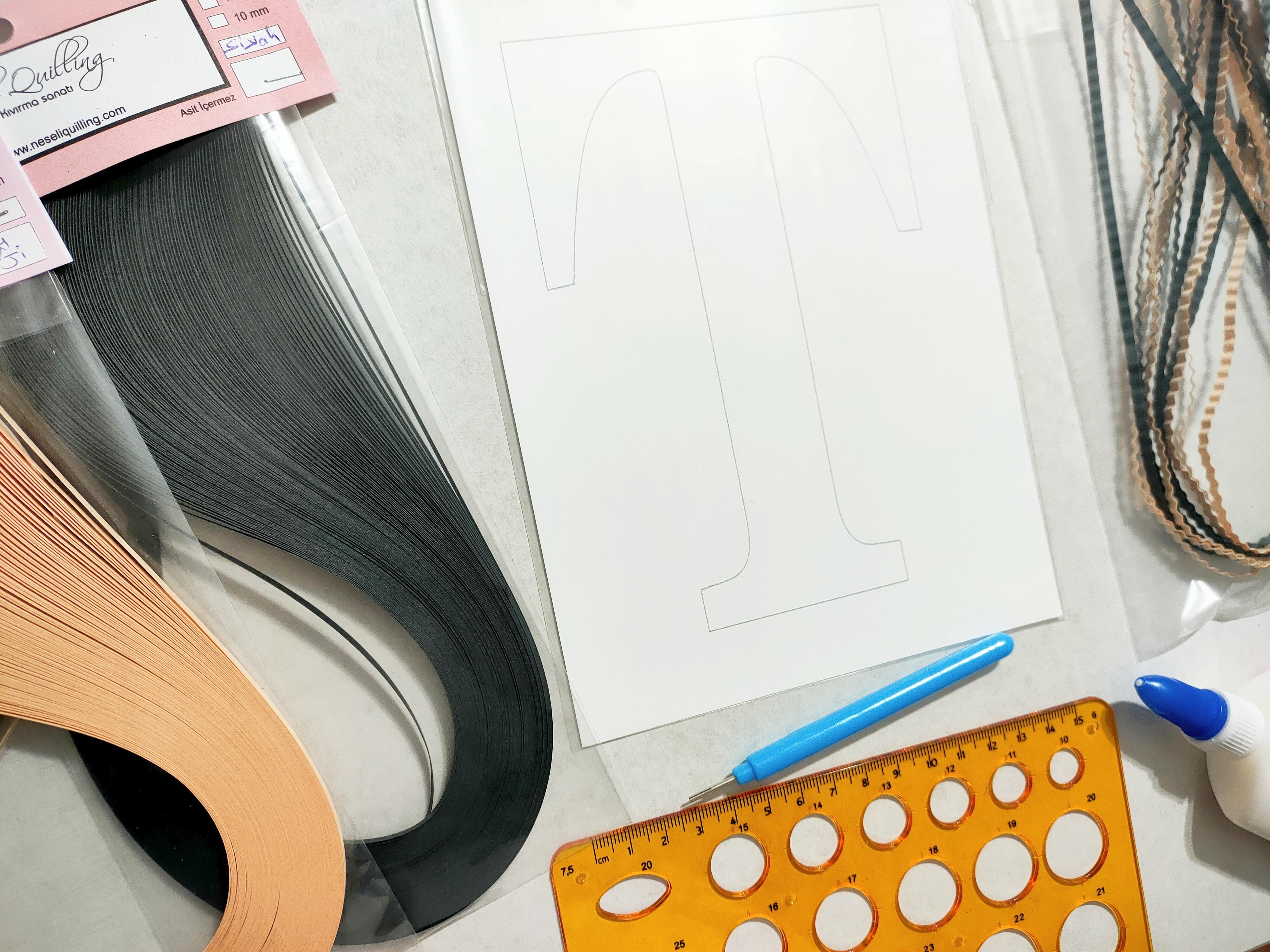 Quilling T Harfi VİDEOLU Başlangıç Kiti