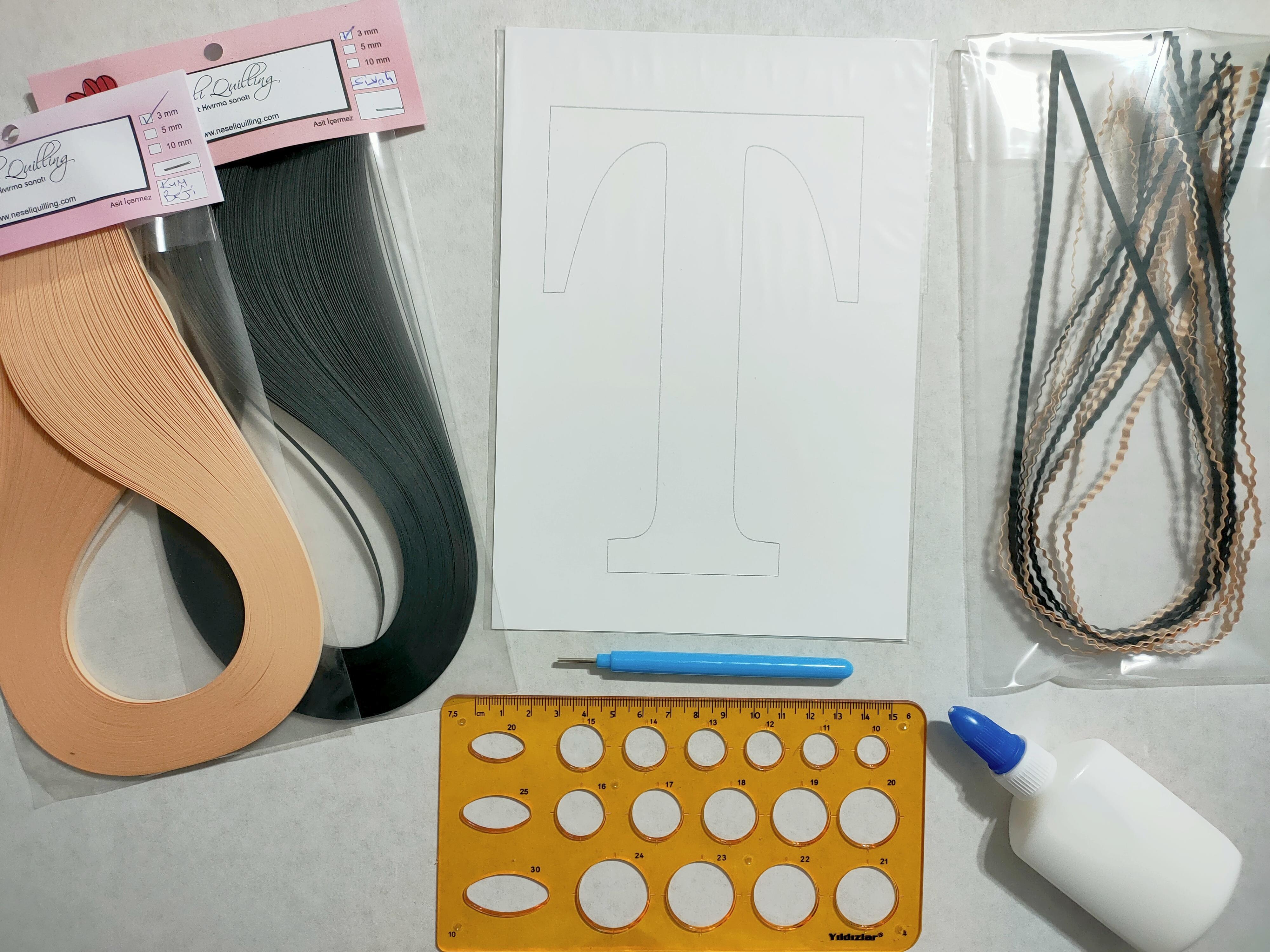 Quilling T Harfi VİDEOLU Başlangıç Kiti