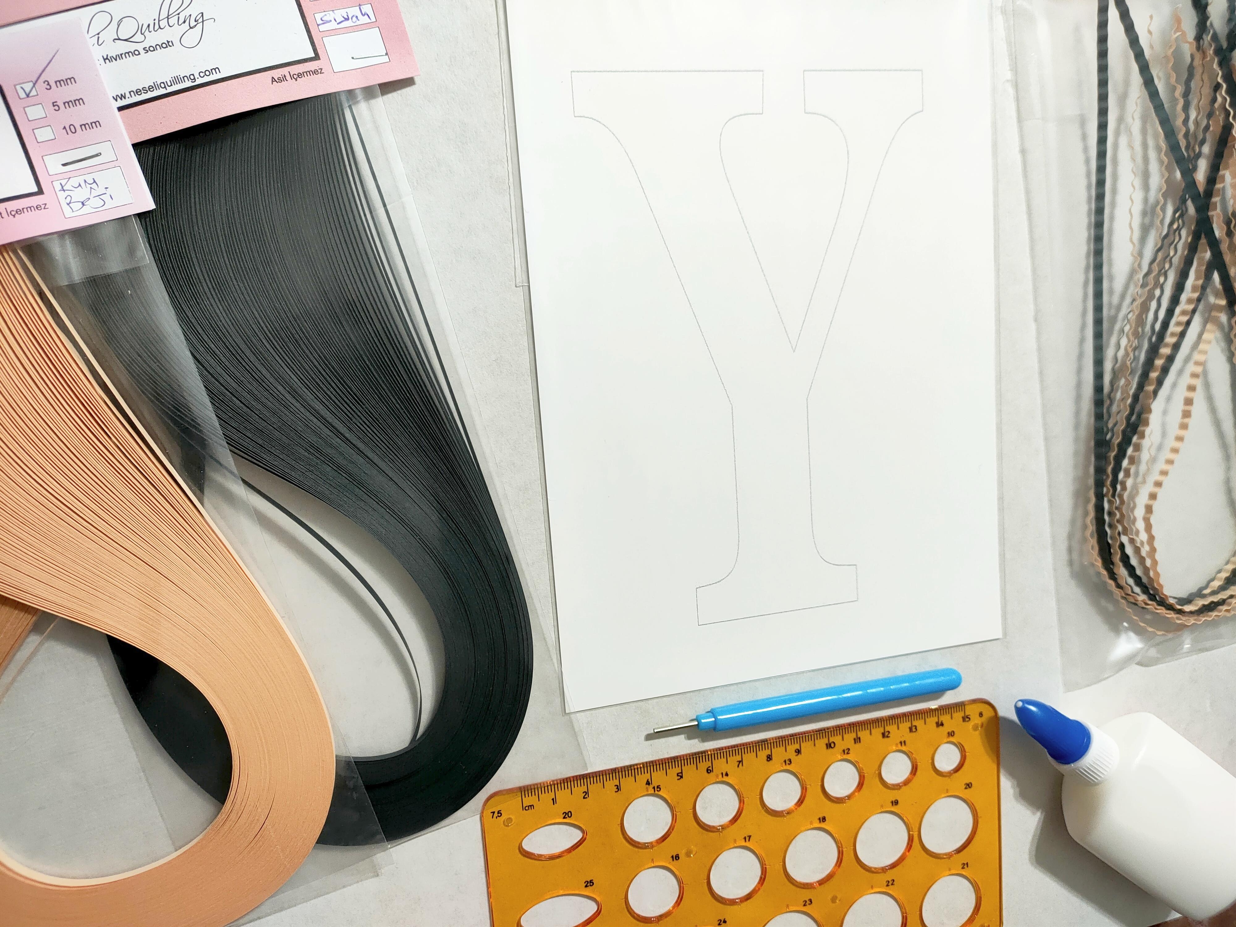 Quilling Y Harfi VİDEOLU Başlangıç Kiti