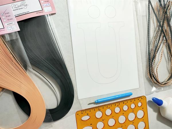 Quilling Ü Harfi VİDEOLU Başlangıç Kiti