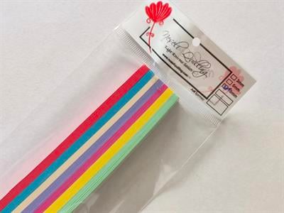 10mm MİNİ KARIŞIK 7 RENKLİ 175 ADET 25cm QUILLING KAĞIT ŞERİT