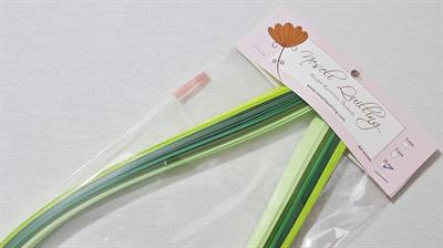 10mm Yeşil Renk Tonlu Quilling Kağıt Şerit