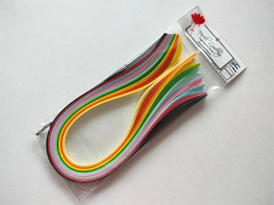 5mm  KARIŞIK 10 RENKLİ 100 ADET QUILLING KAĞIT ŞERİT