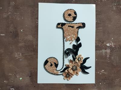 Quilling J Harfi VİDEOLU Başlangıç Kiti