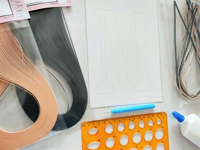 Quilling M Harfi VİDEOLU Başlangıç Kiti