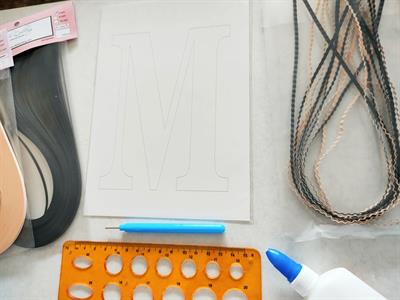 Quilling M Harfi VİDEOLU Başlangıç Kiti