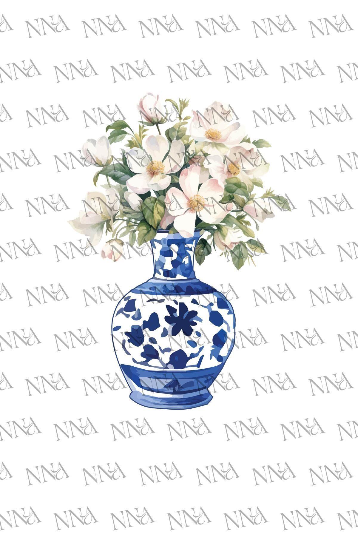 Beyaz Çiçekler BLEU BLANC Peçete | PGBT115