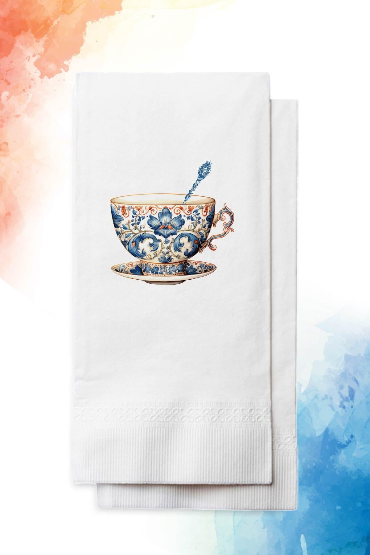 Tea Cup BLEU BLANC Peçete | PGBT120