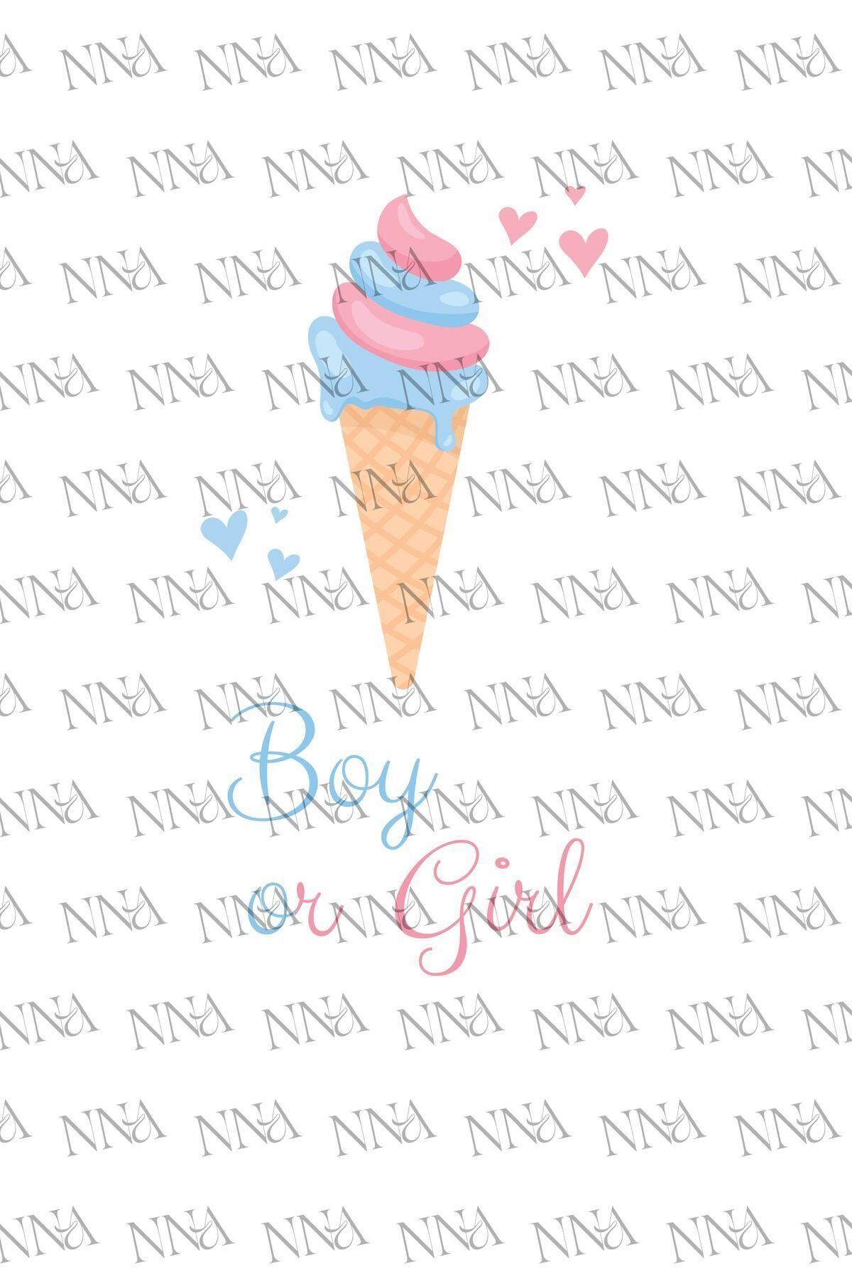 Ice Cream Cinsiyet Partisi Peçetesi | PGBT58