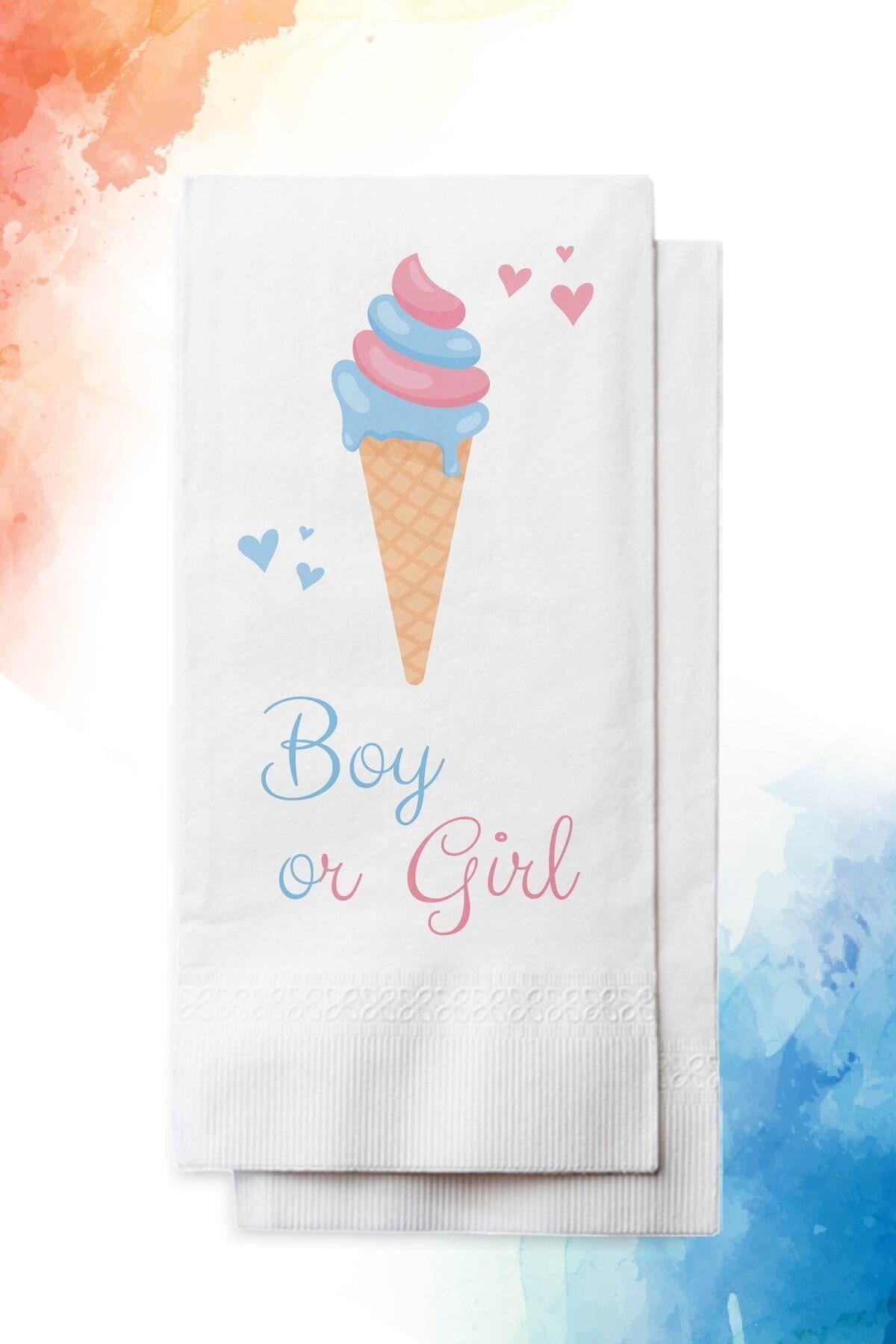 Ice Cream Cinsiyet Partisi Peçetesi | PGBT58