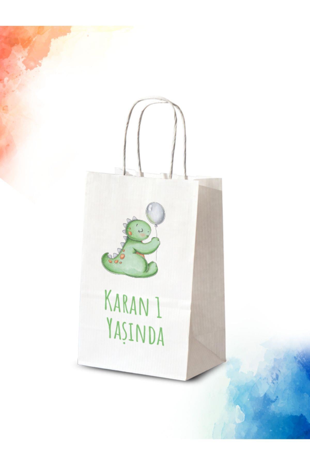 Erkek Çocuk Doğum Günü Hediyeliği Küçük Boy Kağıt Çanta | DİNOZOR | BKBT56