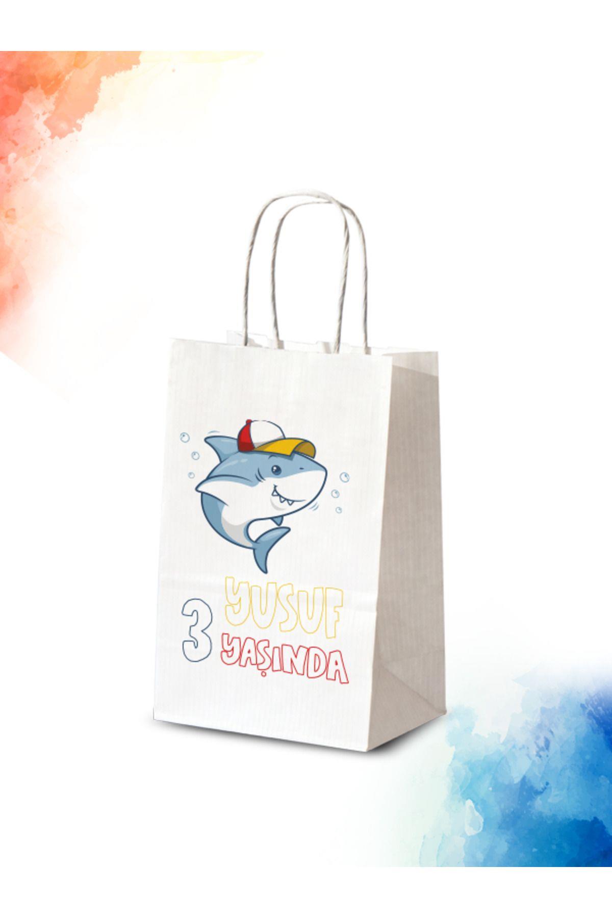 Doğum Günü Hediyeliği Küçük Boy Kağıt Çanta | KÖPEK BALIĞI |BKBT57