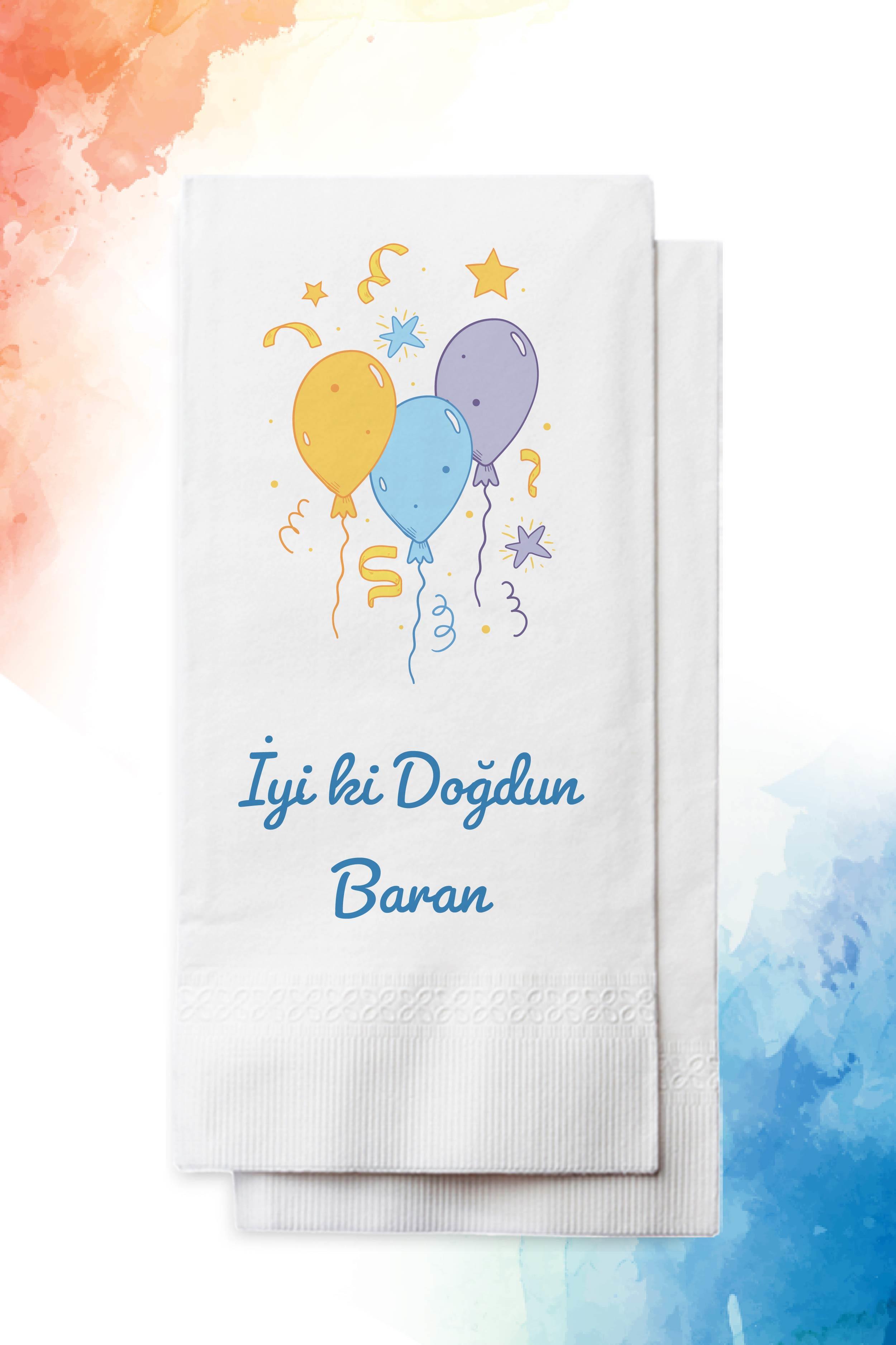 Balonlu Doğum Günü Peçete | PGBT73