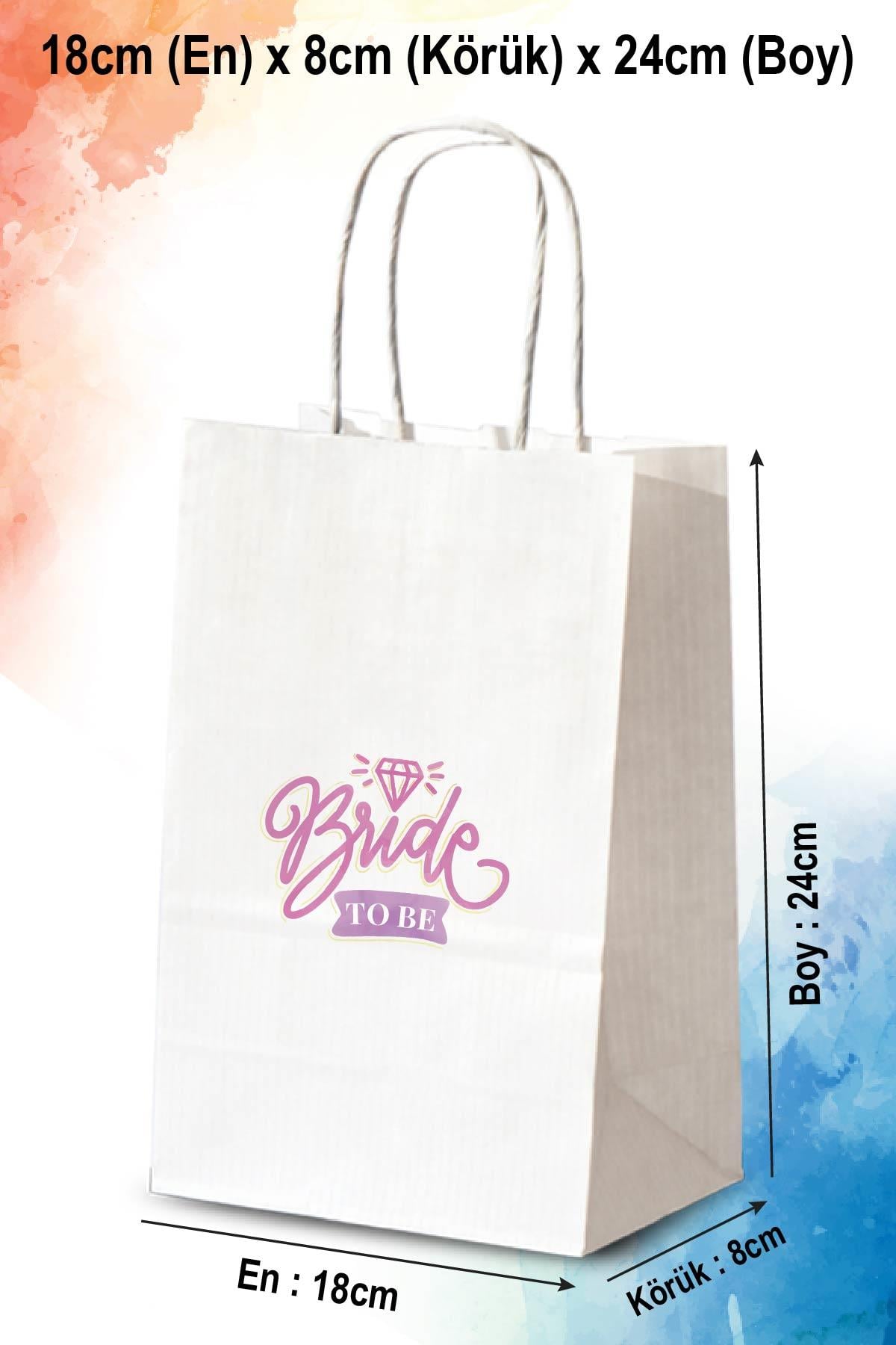 BRIDE TO BE Baskılı Hediyelik Kağıt Çanta | BKBT13