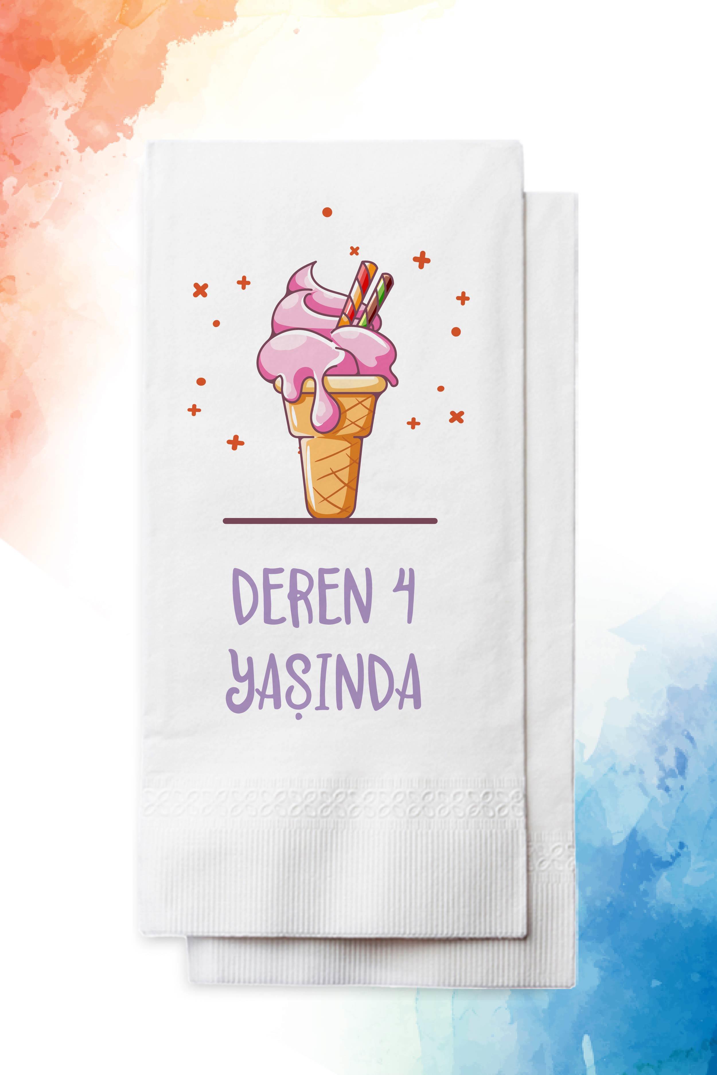 ICE CREAM  Doğum Günü Peçetesi | PGBT59