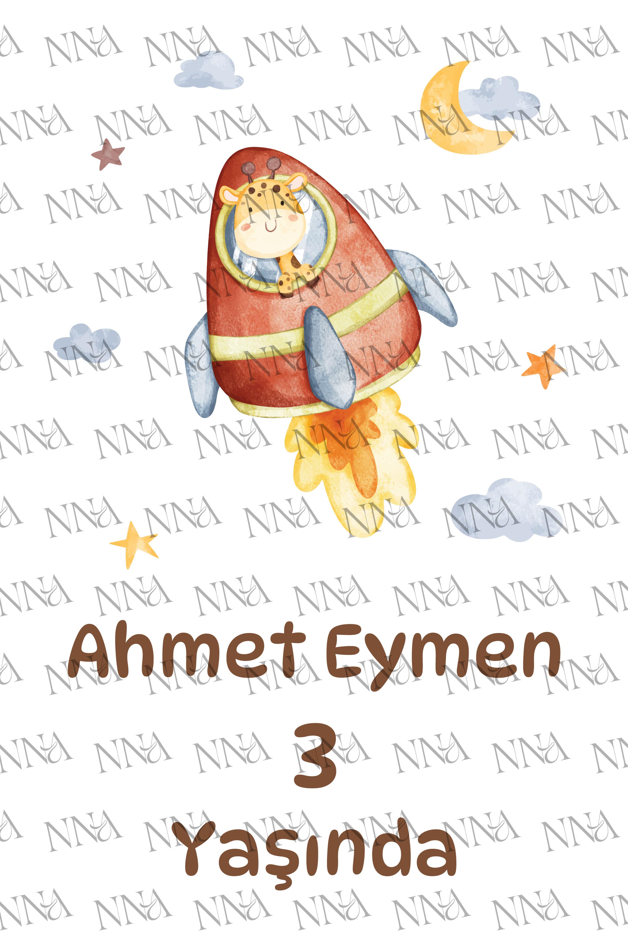 Erkek Bebek Doğumgünü Hediyeliği Küçük Boy Kağıt Çanta | ROKET | BKBT192