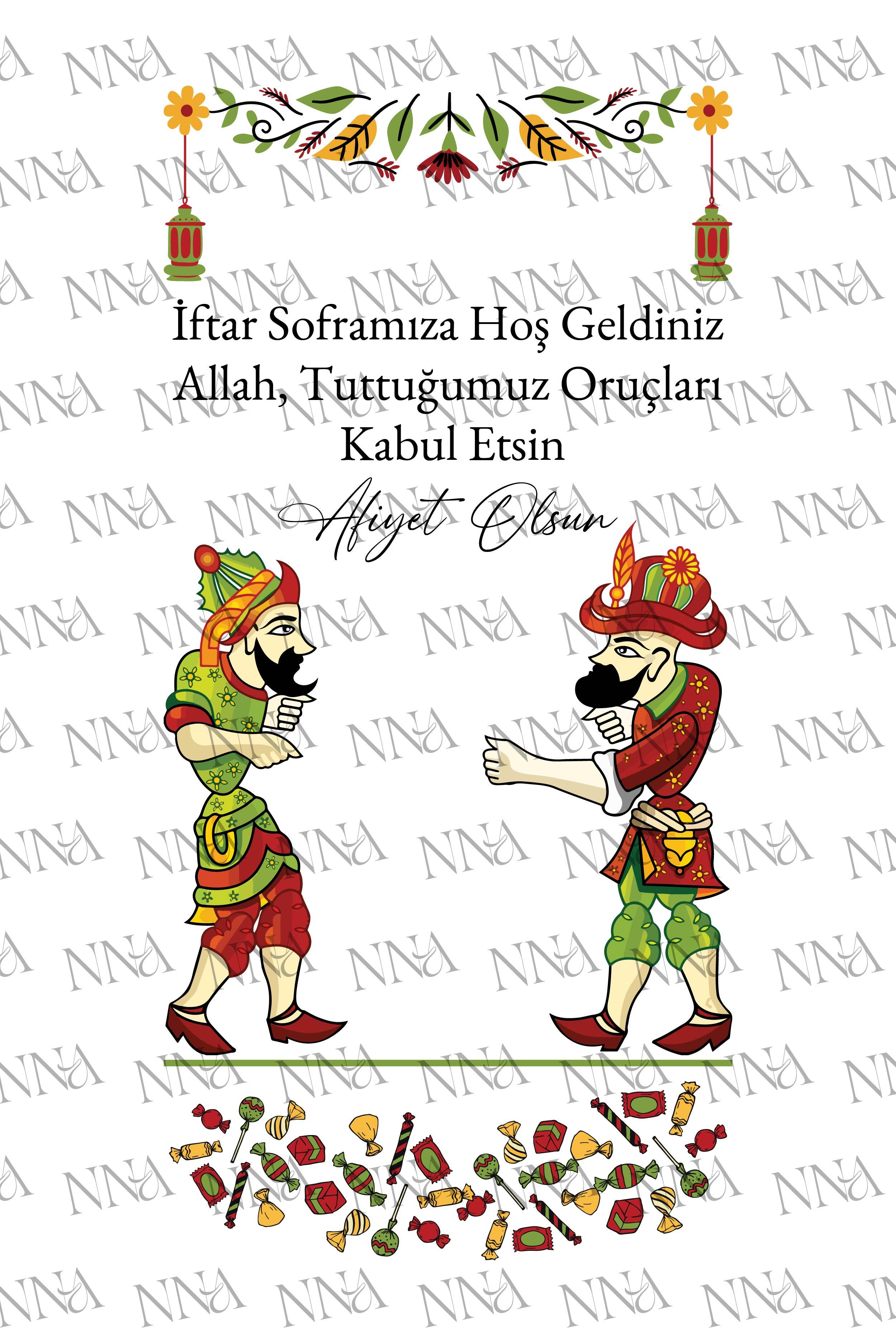 Konuşan Peçete | Karagöz Hacivat Temalı RAMAZAN PEÇETESİ  | PGBT150