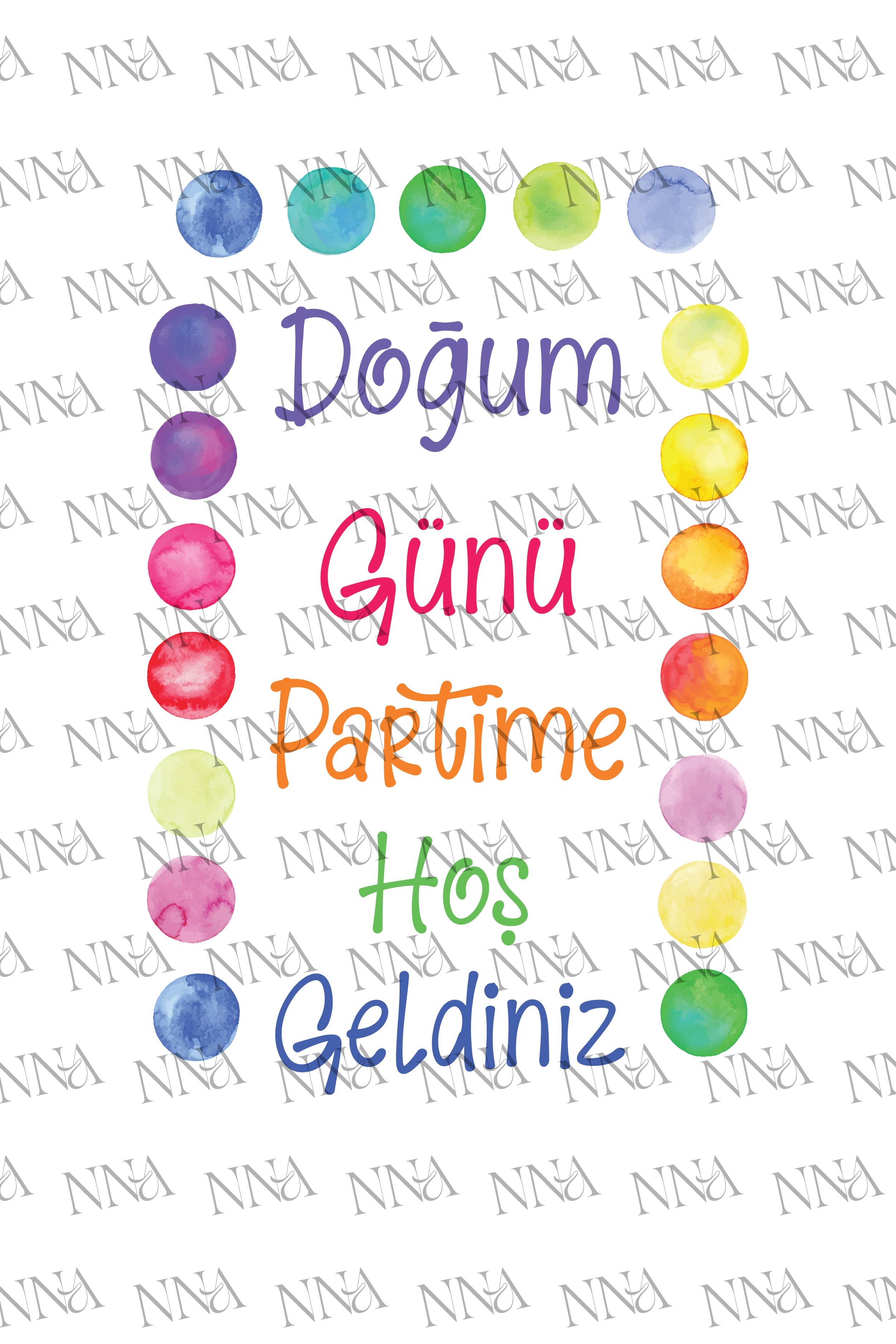 Doğum Günü Peçetesi |RENK PALETİ |  PGBT103