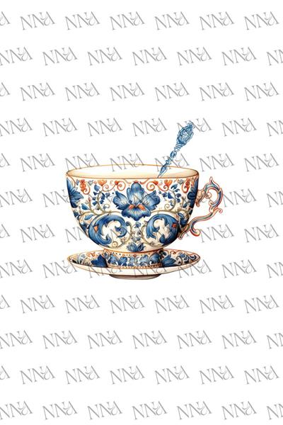 Tea Cup BLEU BLANC Peçete | PGBT120