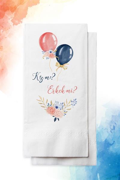 Balonlu  Cinsiyet Partisi Peçetesi | PGBT34