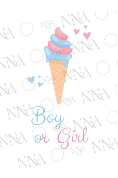 Ice Cream Airlaid Cepli Cinsiyet Partisi Peçete | PABT58