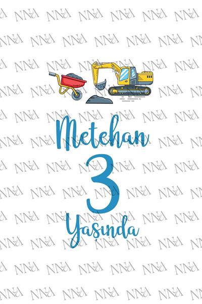İnşaat Temalı Airlaid Cepli Erkek Doğum Günü Peçetesi |PABT128