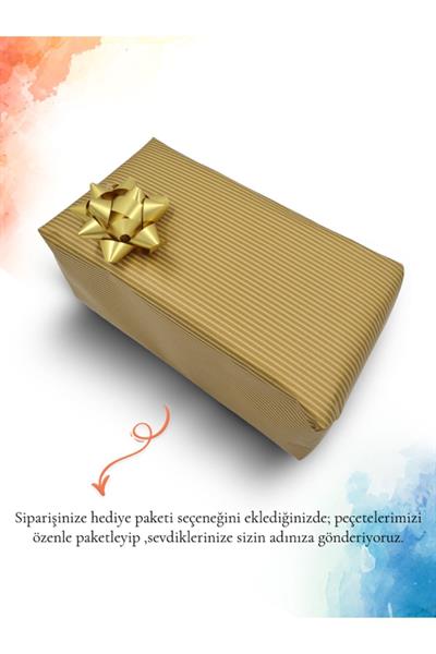 Kişiye Özel İsim Baskılı Kumaş Dokulu Cepli Airlaid Düğün  Peçete | MISIR DALI | PABT74
