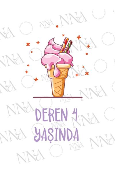 ICE CREAM Kumaş Dokulu Cepli Airlaid Peçete |PABT59