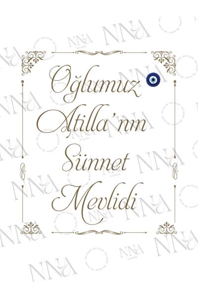 Nazar Boncuğu  Kumaş Dokulu Cepli Airlaid Sünnet Peçete | PABT27