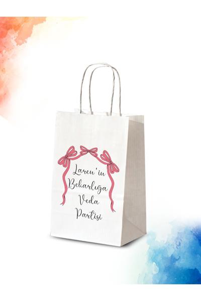 Kına Hediyeliği Küçük Boy Kağıt Çanta | KURDELE | BKBT92