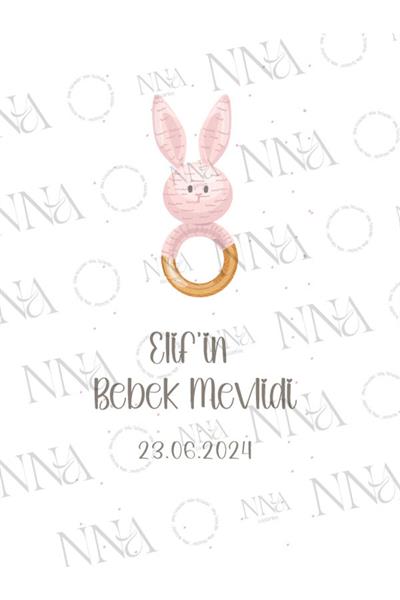 Kız Bebek Mevlid Hediyeliği Küçük Boy Kağıt Çanta | ELİF | BKBT100 