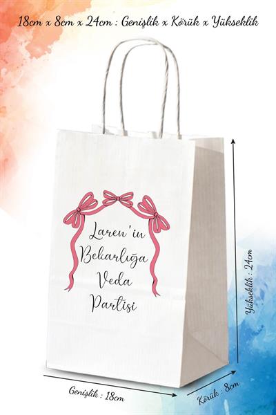 Kına Hediyeliği Küçük Boy Kağıt Çanta | KURDELE | BKBT92