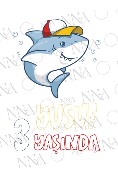 Doğum Günü Hediyeliği Küçük Boy Kağıt Çanta | KÖPEK BALIĞI |BKBT57