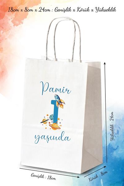 Doğum Günü Hediyeliği Küçük Boy Kağıt Çanta | ROKET | BKBT112