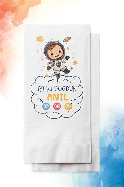 Astronot Figürlü Doğum Günü Peçete | PGBT60