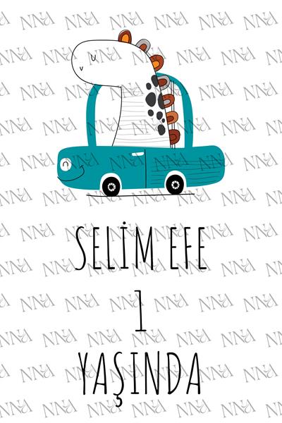 Dinozor Figürlü Erkek  Bebek Mevlid Peçete | PGBT193