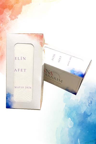 Kişiye Özel İsim Baskılı Düğün Peçete | ELEGANT | PGBT104