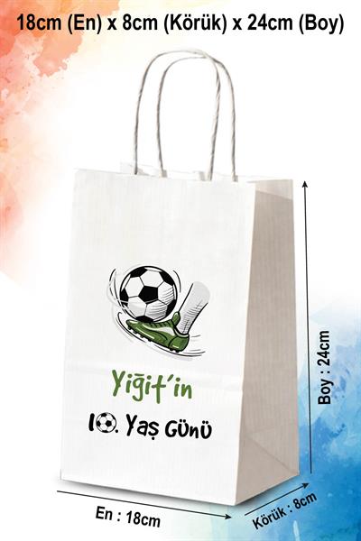 Futbol Temalı Doğum Günü Hediyeliği Kağıt Çanta | BKBT14