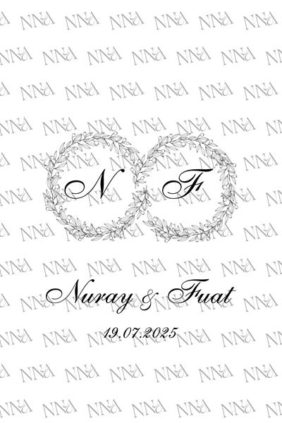 Kişiye Özel İsim Baskılı Düğün Peçetesi | ÇELENK | PGBT187