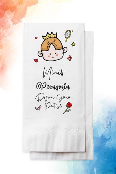 Kız Çocuk Doğum Günü Peçetesi | MİNİK PRENSES | PGBT105