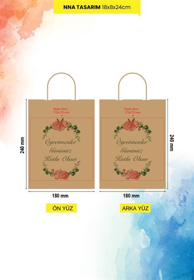 Öğretmenler Günü Hediyelik Kahve Kraft Çanta | BKKC45