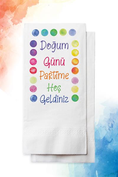 Doğum Günü Peçetesi |RENK PALETİ |  PGBT103