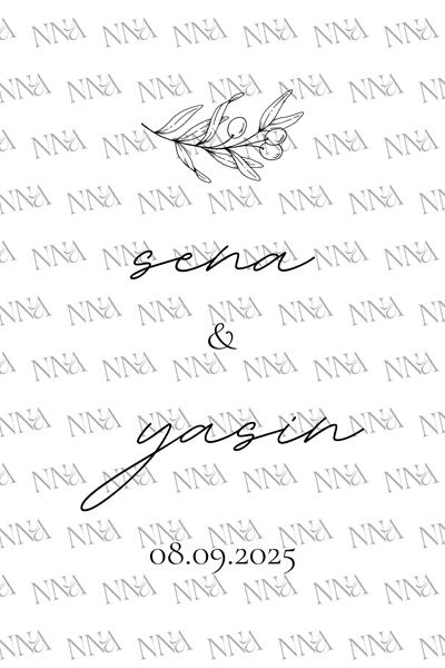 Zeytin Çiçeği Söz-Nişan Peçetesi | PGBT195