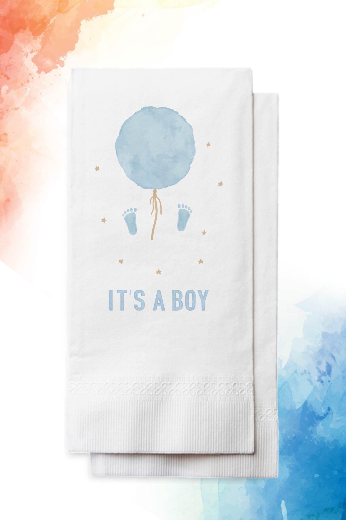 20 ADET IT'S A BOY BASKILI PEÇETE (P134-20)