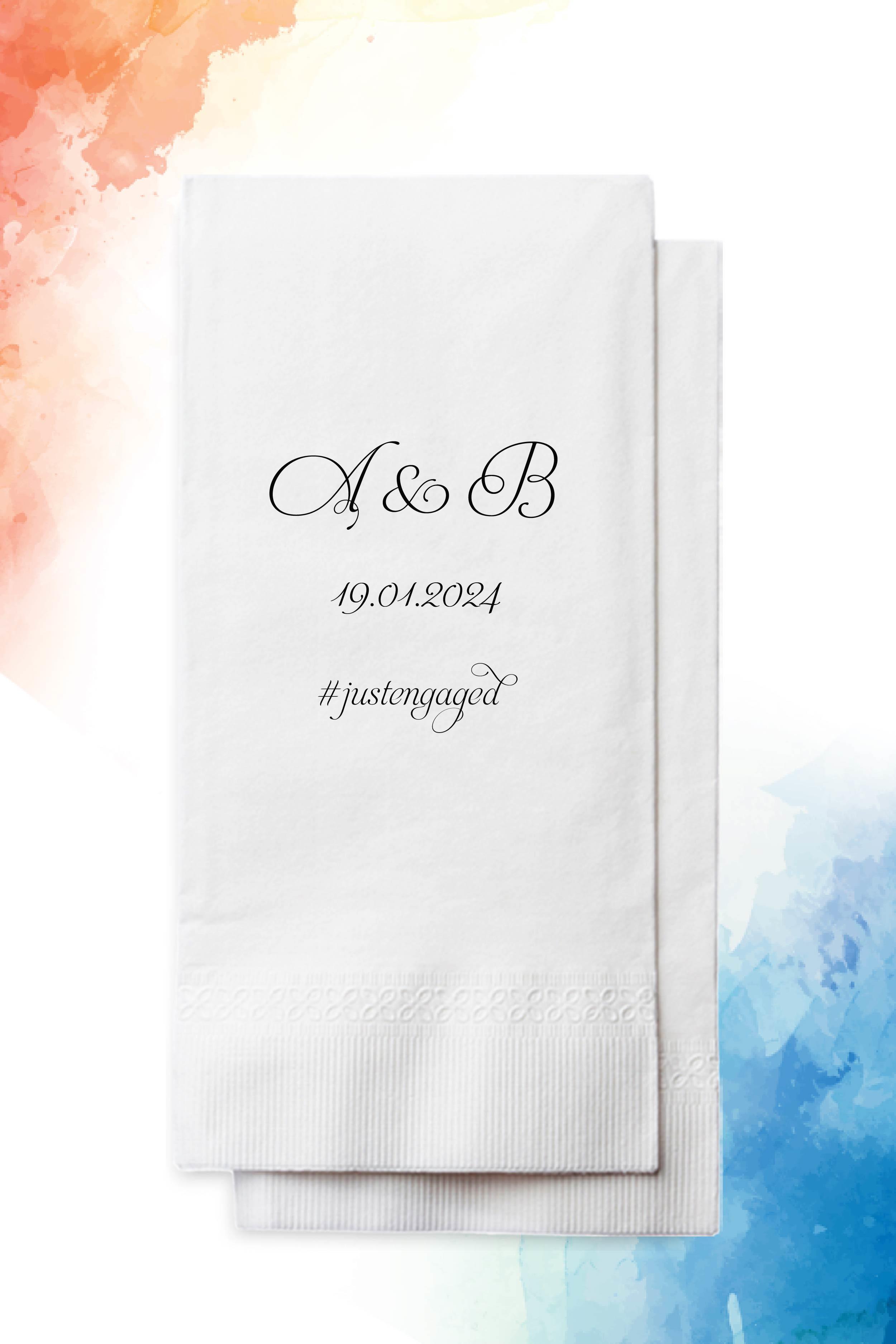 #JustEngaged Baskılı Nişan Peçetesi | PGBT21