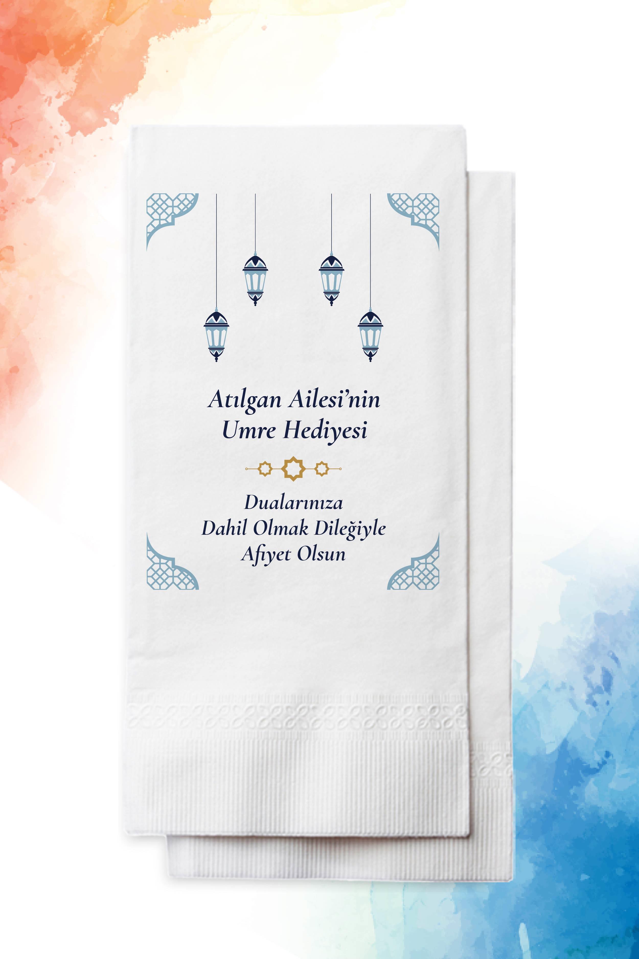 Mavili Umre Peçete | PGBT42