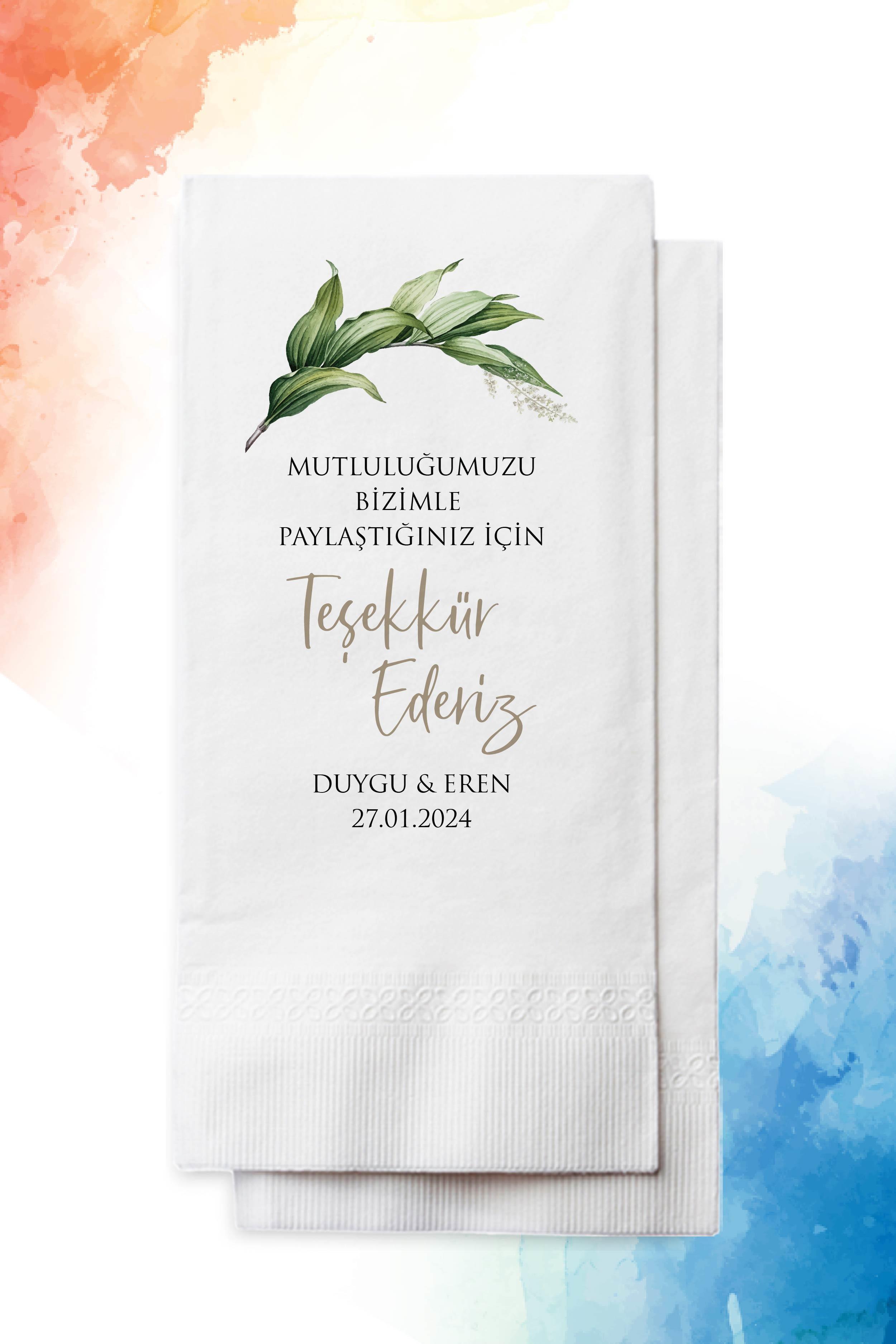 Mısır Dalı Düğün Peçete | PGBT74