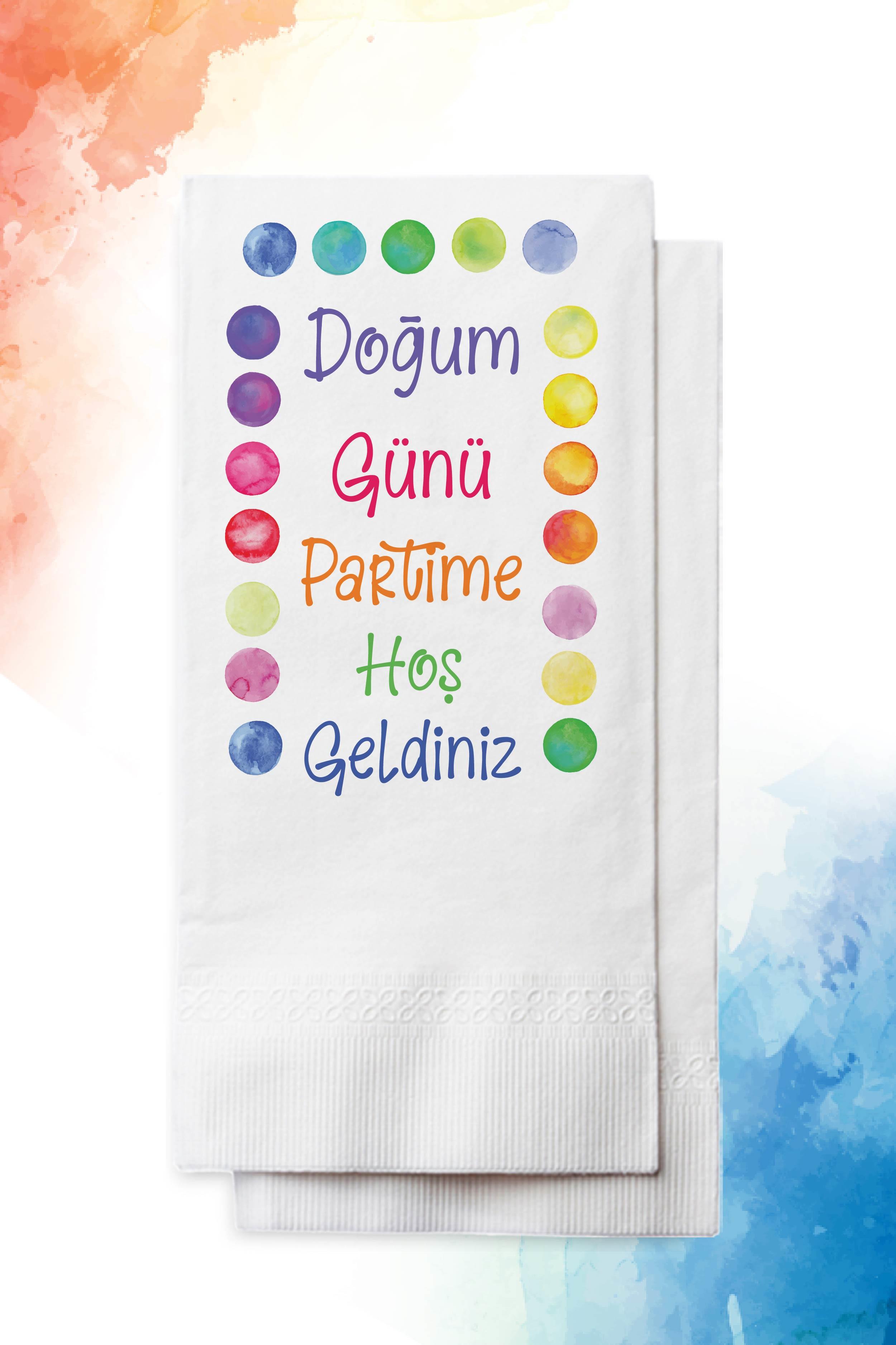 Renk Paleti Doğum Günü Peçetesi | PGBT103
