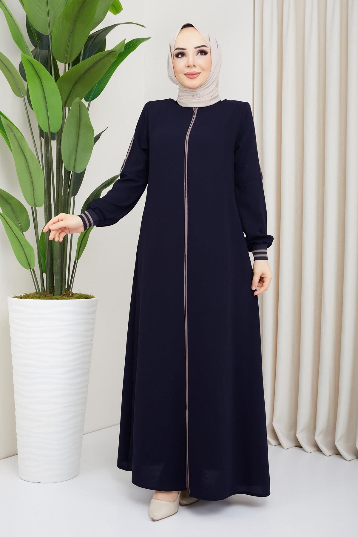 Biye Detaylı Ferace Lacivert SS02045